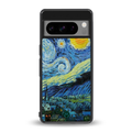 starry night back phone cover | glass case for google pixel 8 pro