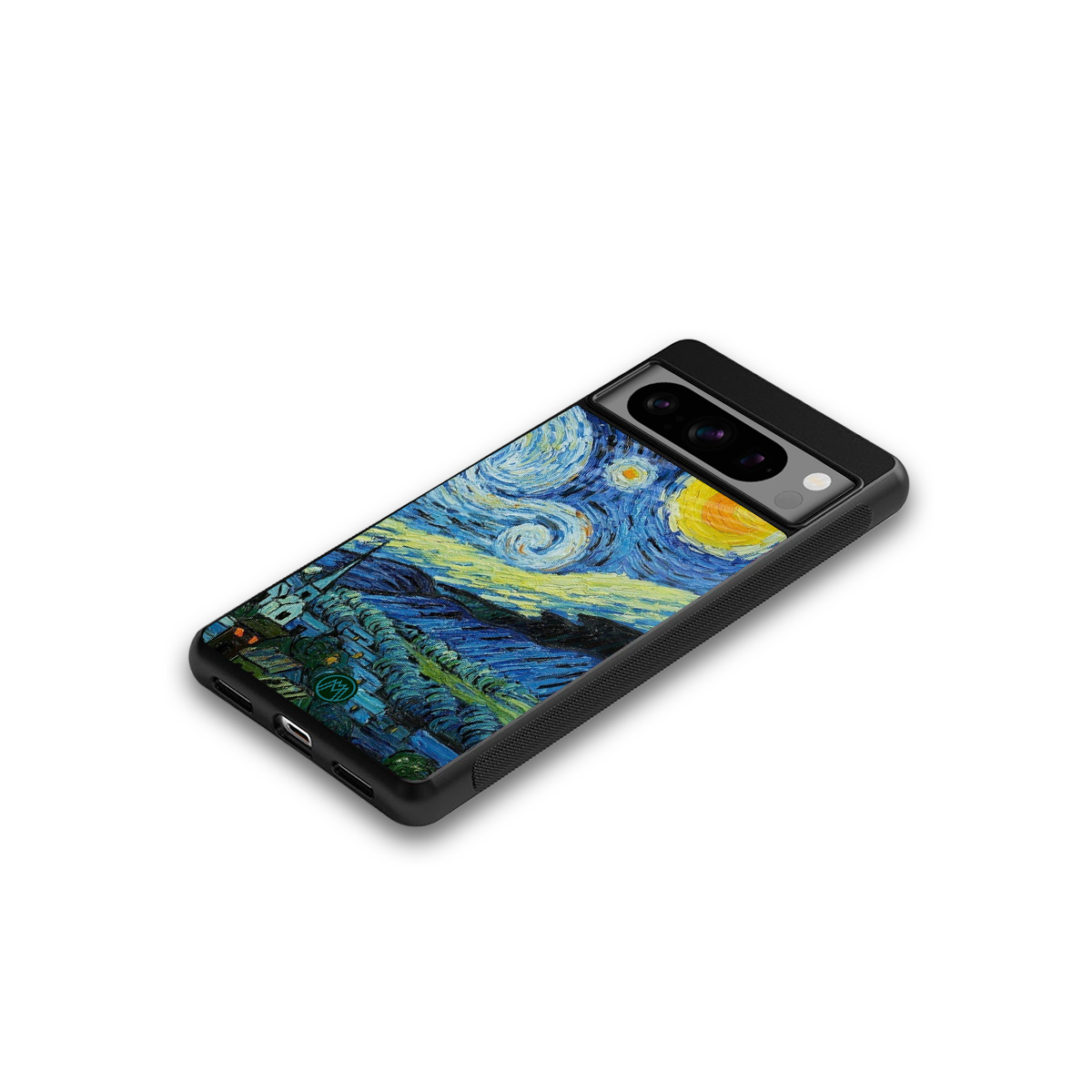 starry night back phone cover | glass case for google pixel 8 pro