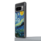 starry night back phone cover | glass case for google pixel 8 pro