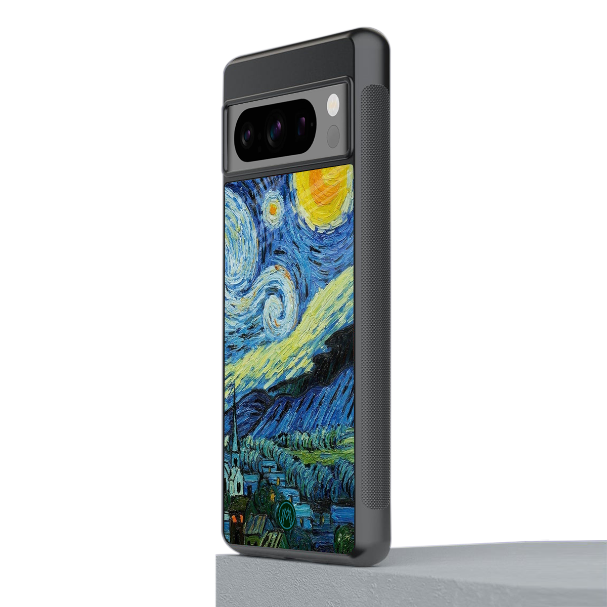 starry night back phone cover | glass case for google pixel 8 pro