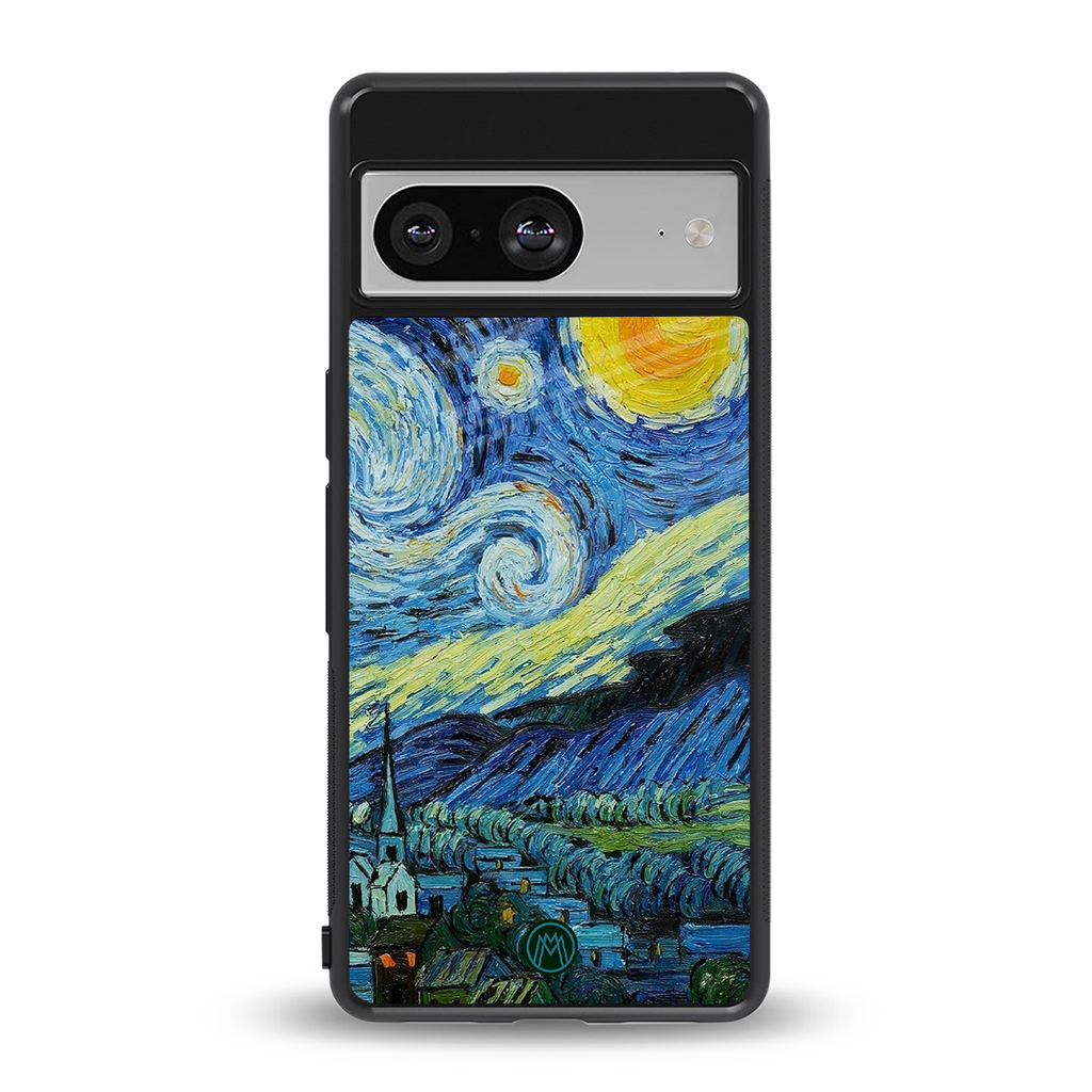 starry night back phone cover | glass case for Google Pixel 8