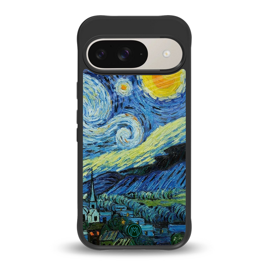 starry night back phone cover | glass case for google pixel 9