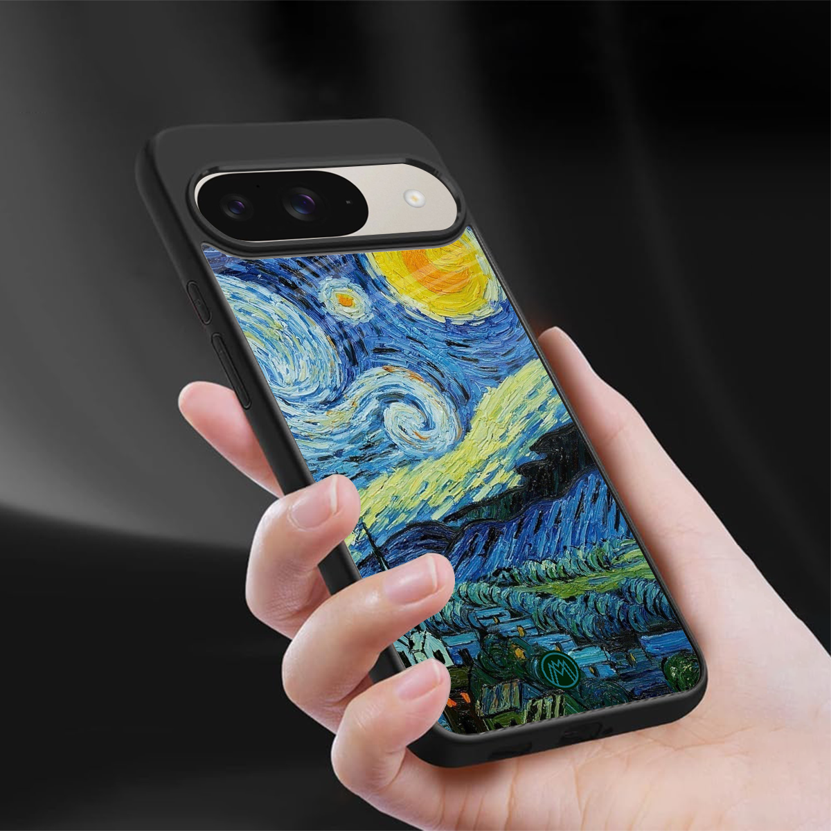 starry night back phone cover | glass case for google pixel 9