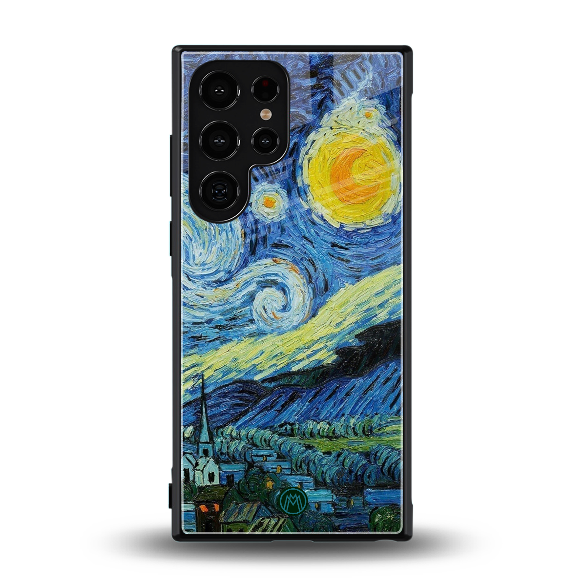 starry night back phone cover | glass case for samsung galaxy s23 ultra
