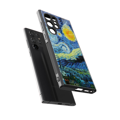 starry night back phone cover | glass case for samsung galaxy s24 ultra