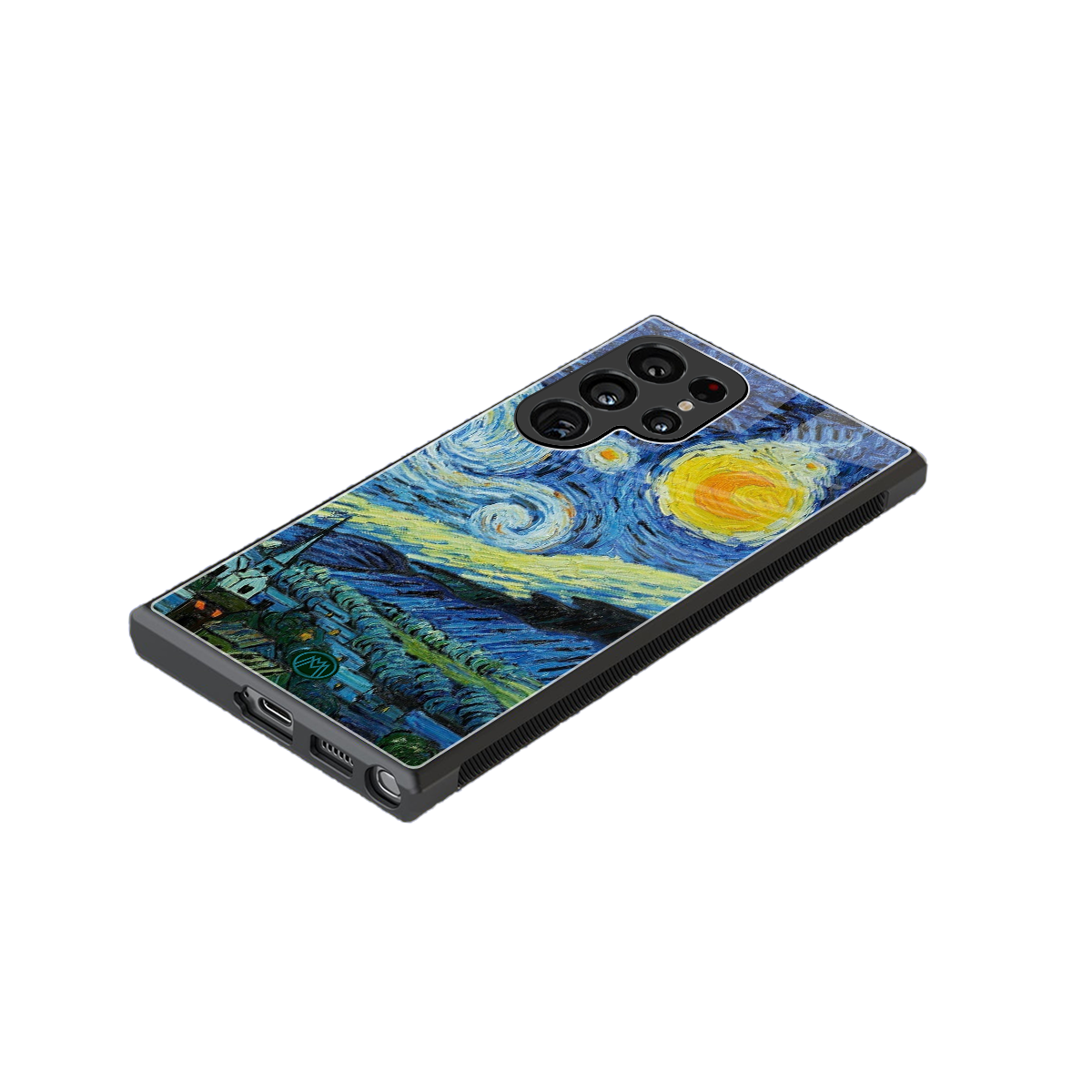 starry night back phone cover | glass case for samsung galaxy s23 ultra