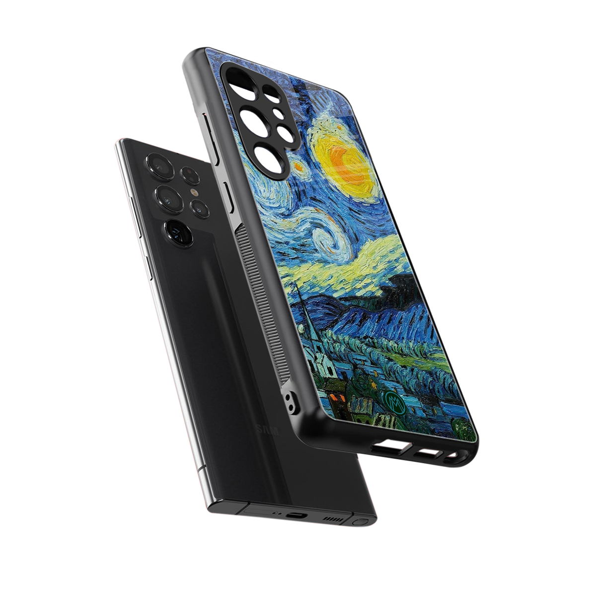 starry night back phone cover | glass case for samsung galaxy s25 ultra