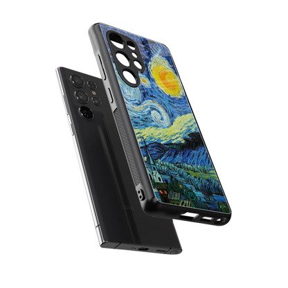 starry night back phone cover | glass case for samsung galaxy s25 ultra