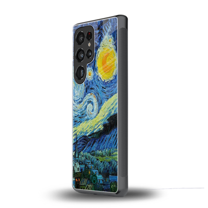 starry night back phone cover | glass case for samsung galaxy s25 ultra