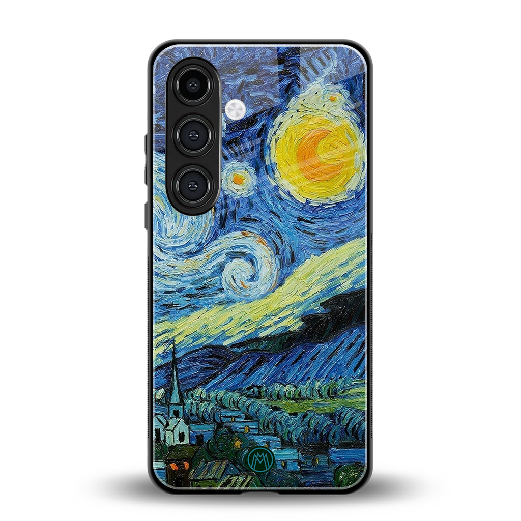 starry night back phone cover | glass case for samsung galaxy s24