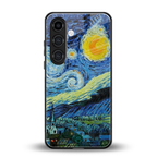 starry night back phone cover | glass case for samsung galaxy s24 fe