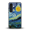 starry night back phone cover | glass case for samsung galaxy s23 fe