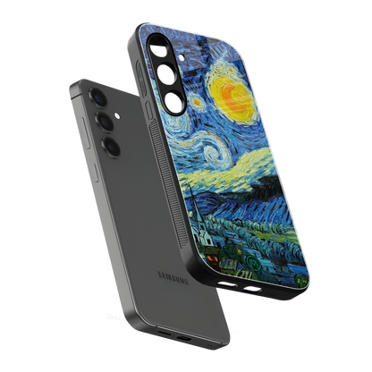 starry night back phone cover | glass case for samsung galaxy s23
