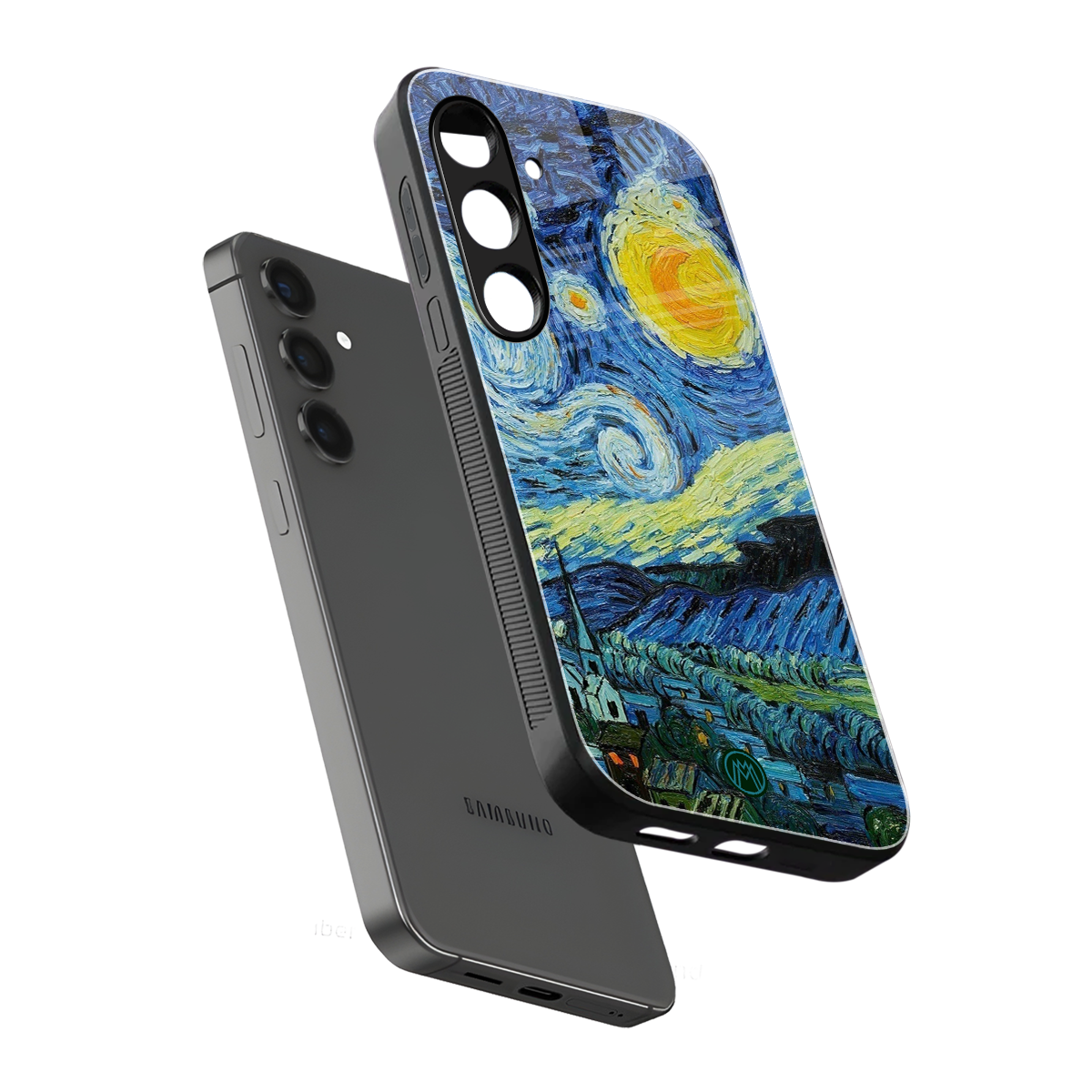 starry night back phone cover | glass case for samsung galaxy s24 plus