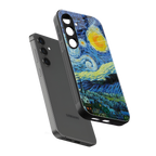 starry night back phone cover | glass case for samsung galaxy s23 fe