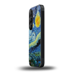 starry night back phone cover | glass case for samsung galaxy s25 plus