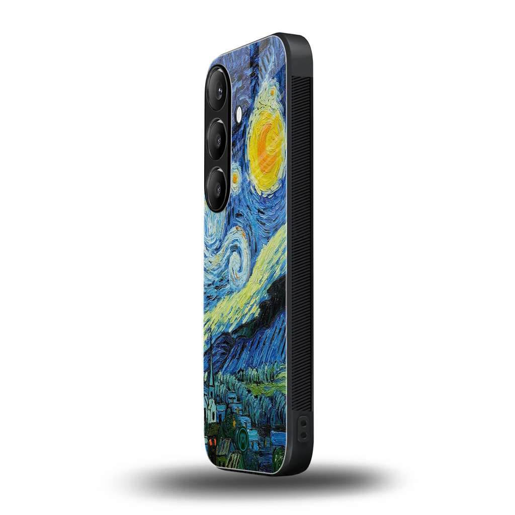 starry night back phone cover | glass case for samsung galaxy s25