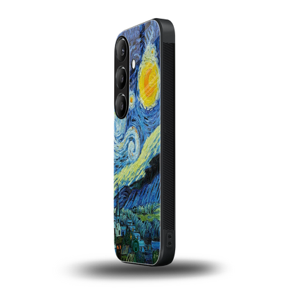 starry night back phone cover | glass case for samsung galaxy s23