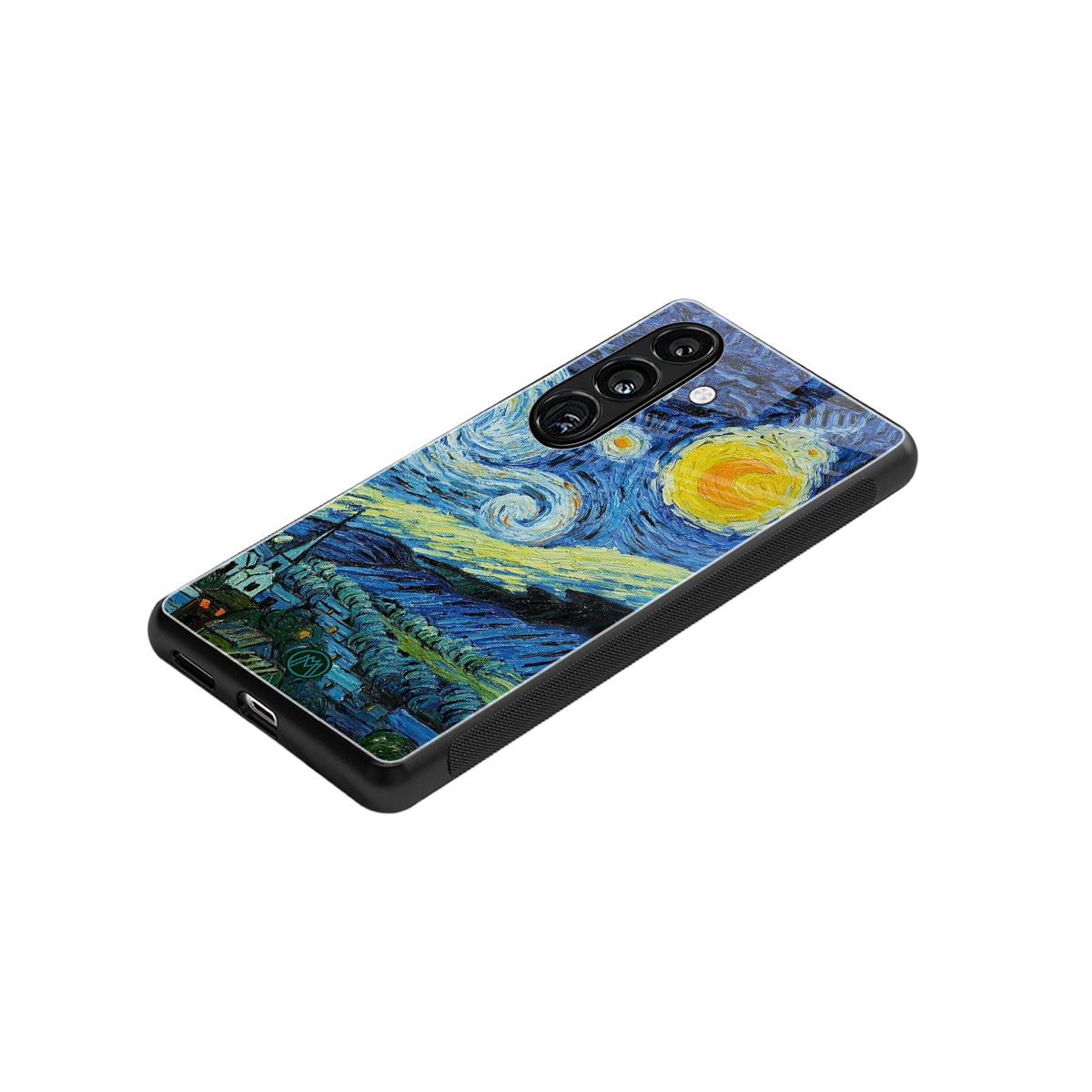 starry night back phone cover | glass case for samsung galaxy s25 plus