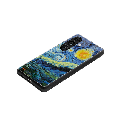 starry night back phone cover | glass case for samsung galaxy s23
