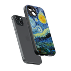 starry night back phone cover | glass case for iphone 15