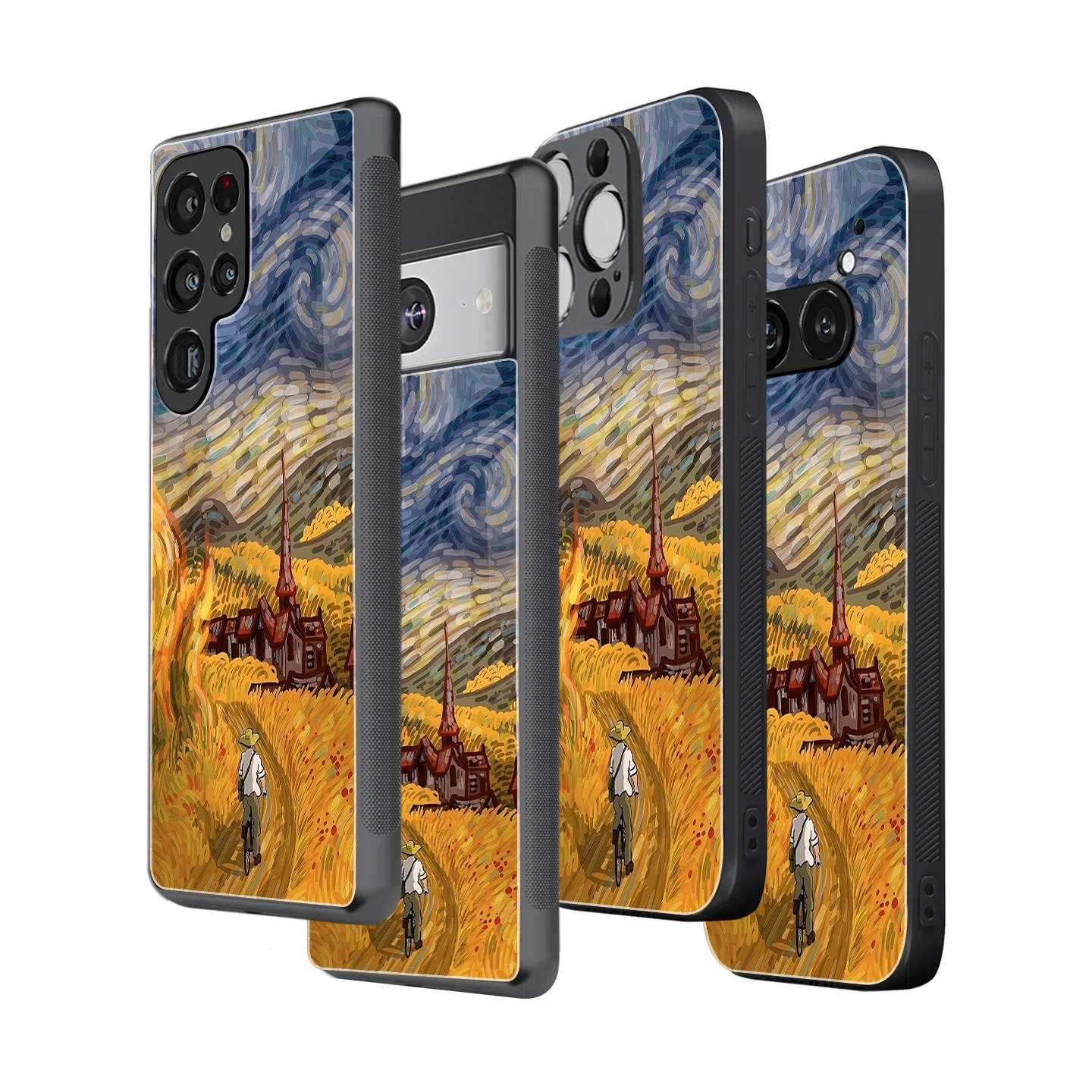 Stylish Glass Back Case for All Smartphones iPhone, Samsung, OnePlus, Pixel, Redmi, Oppo, Vivo, Motorola