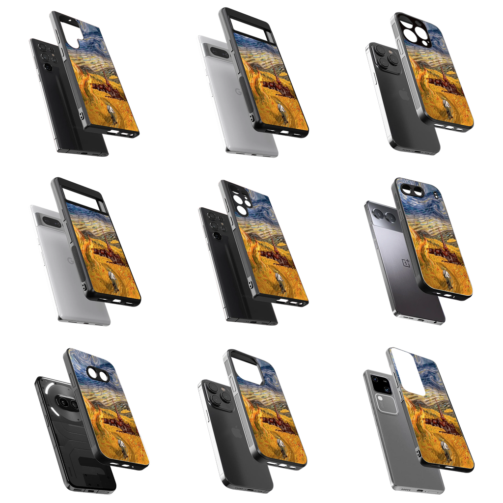 Durable Glass Back Mobile Case for iPhone, Samsung, OnePlus, Google Pixel, Redmi, Vivo, Oppo