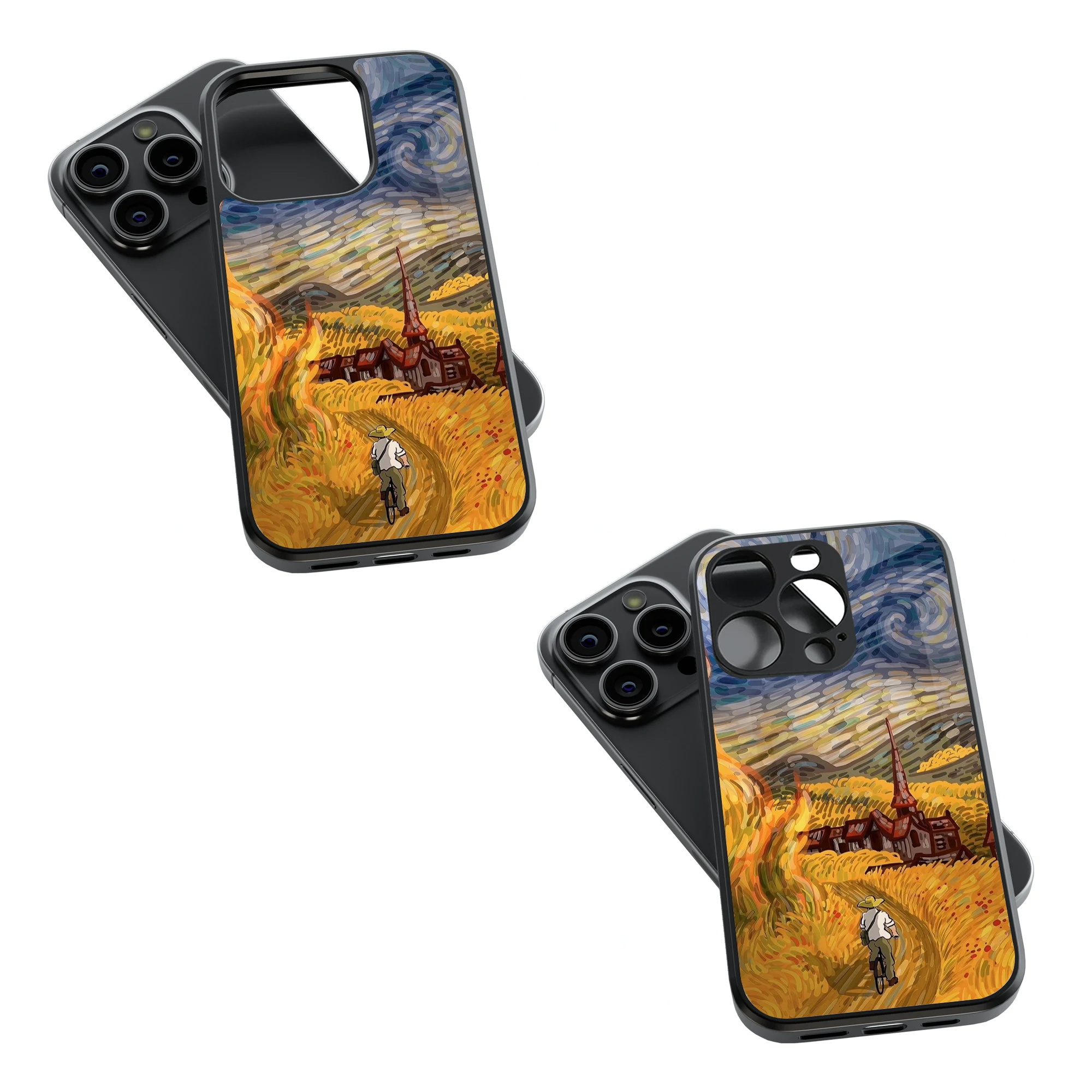 Trendy Glass Back Mobile Case for iPhone, Samsung, Redmi, OnePlus, Google Pixel, Motorola