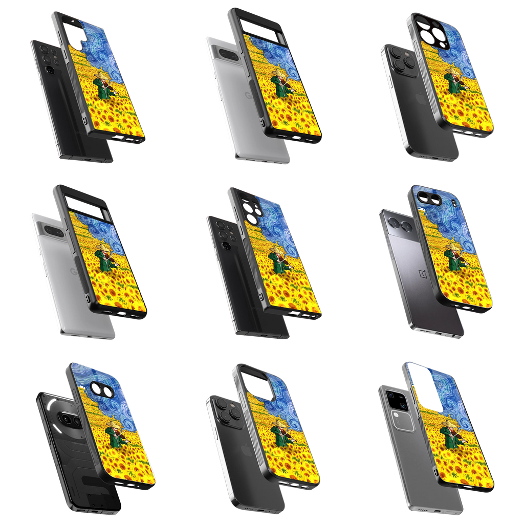 Durable Glass Back Mobile Case for iPhone, Samsung, OnePlus, Google Pixel, Redmi, Vivo, Oppo
