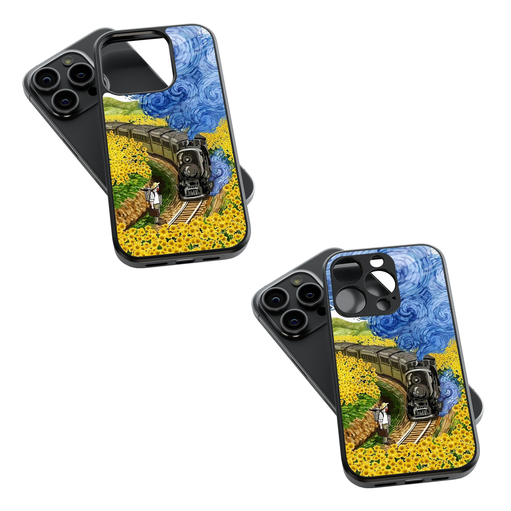 Trendy Glass Back Mobile Case for iPhone, Samsung, Redmi, OnePlus, Google Pixel, Motorola