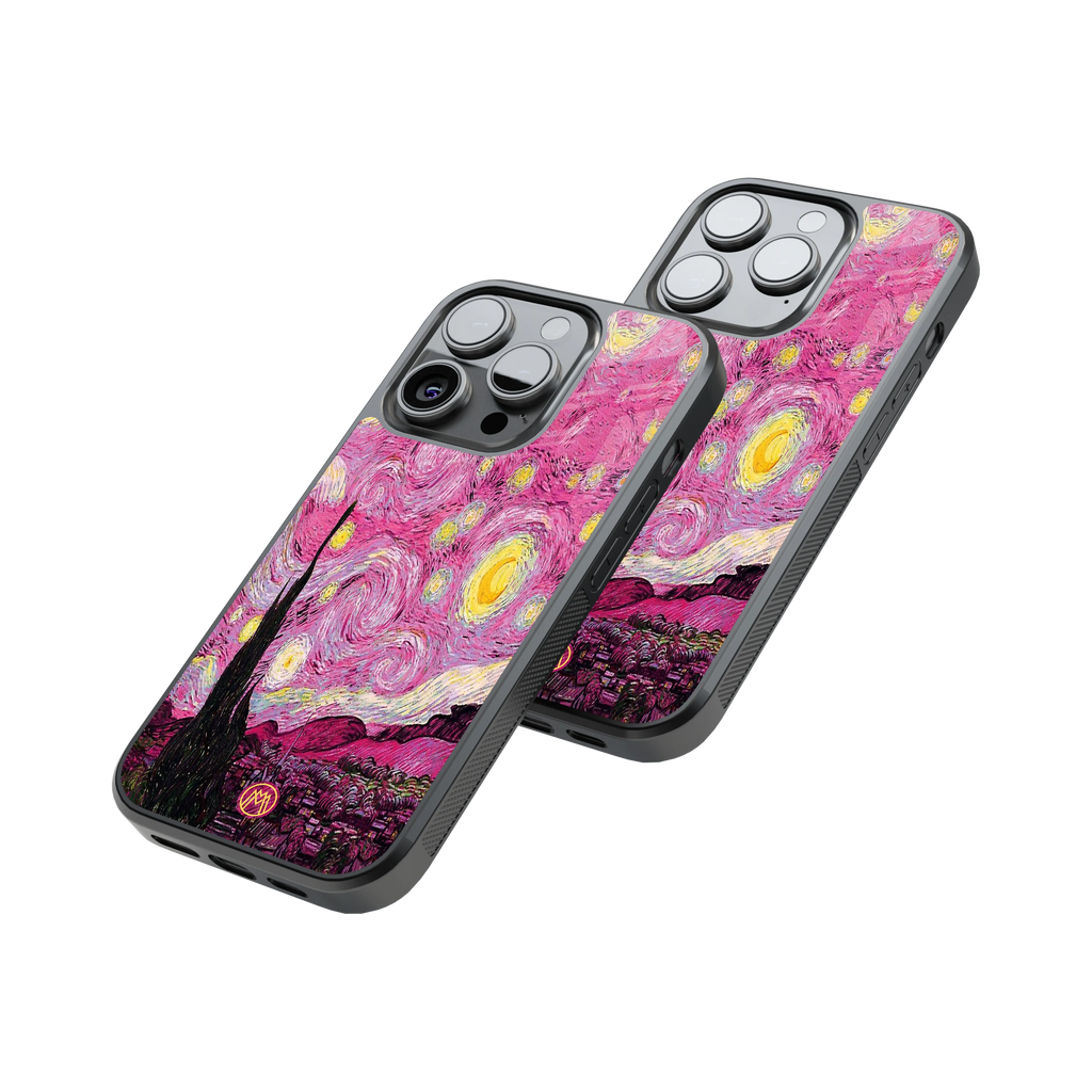 Protective Glass Back Phone Case Compatible with iPhone, Samsung, OnePlus, Pixel & More