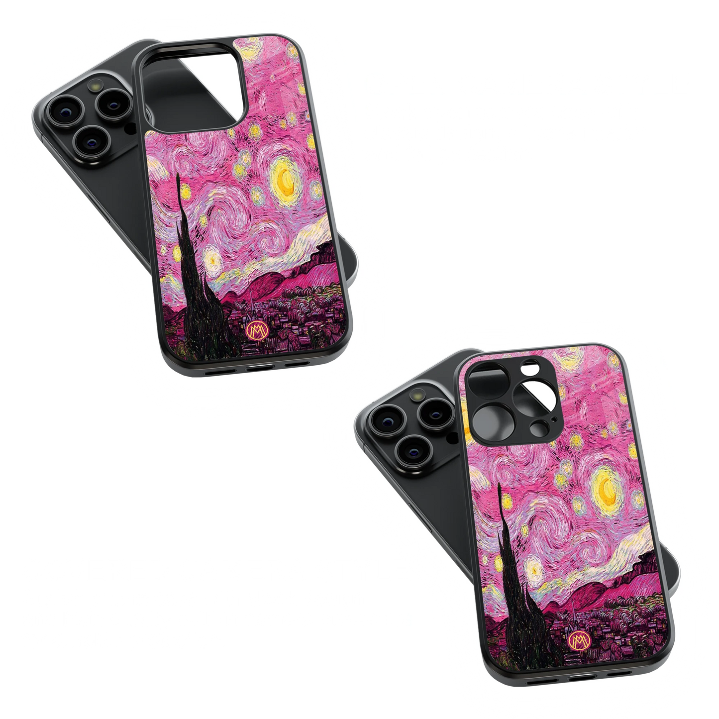 Trendy Glass Back Mobile Case for iPhone, Samsung, Redmi, OnePlus, Google Pixel, Motorola