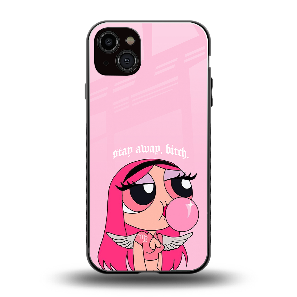stay away back phone cover | glass case for iphone 15 plus