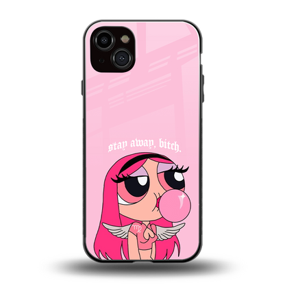 stay away back phone cover | glass case for iphone 14 plus