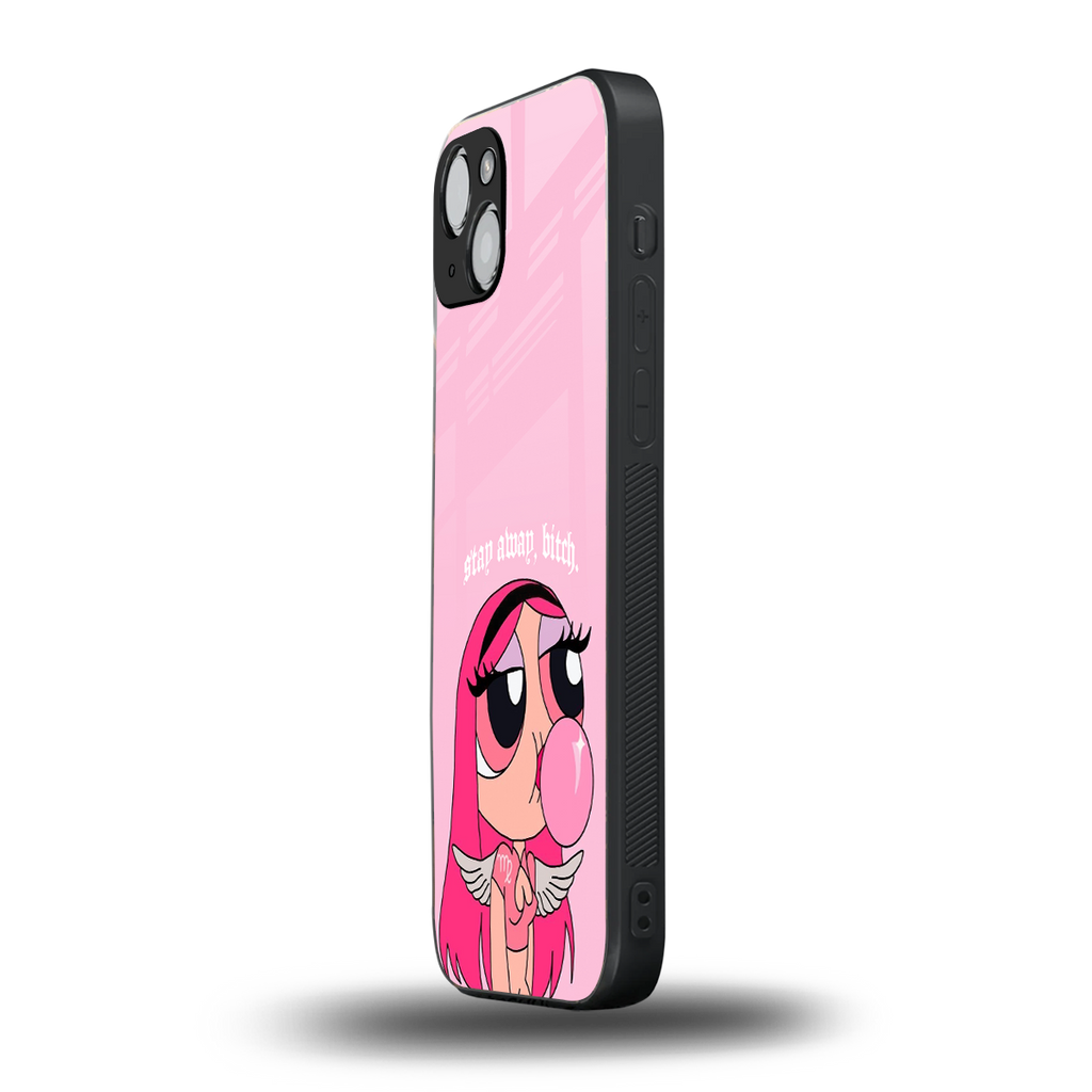 stay away back phone cover | glass case for iphone 14 plus