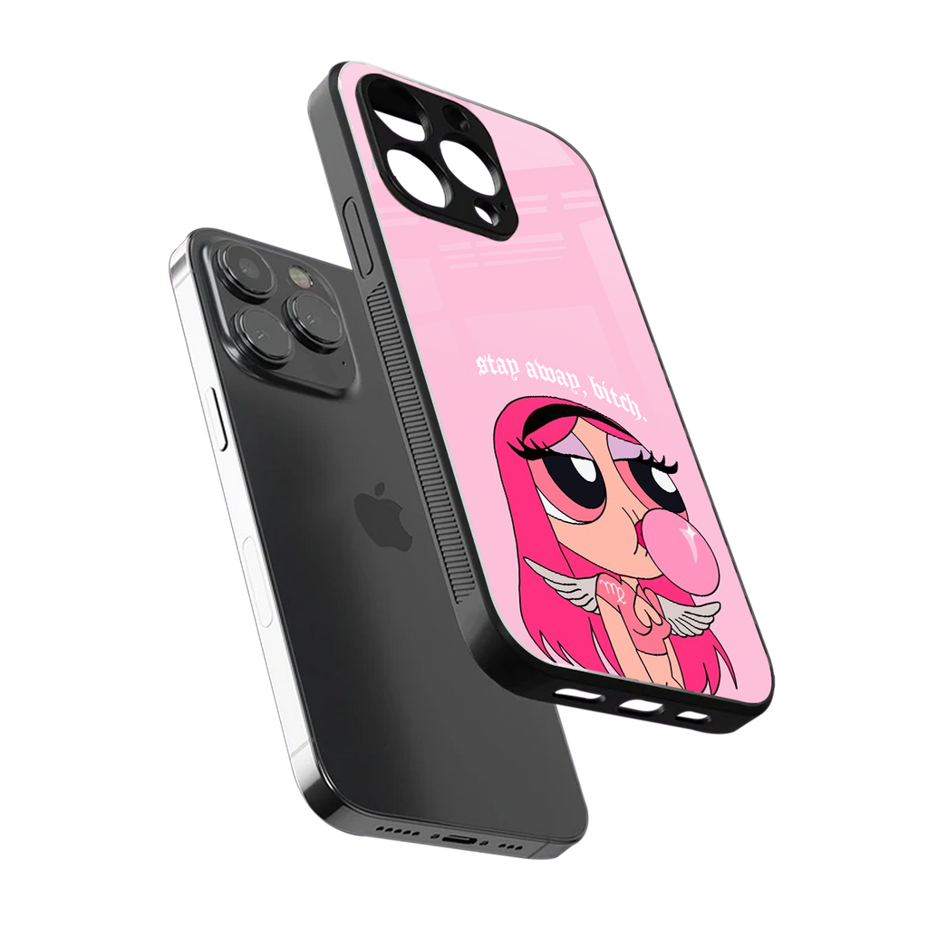 stay away back phone cover | glass case for iphone 14 pro max