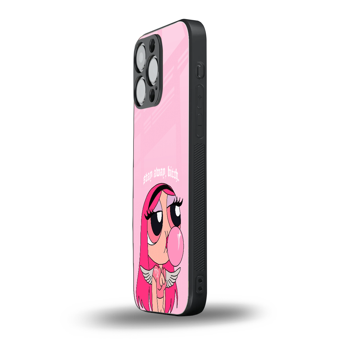 stay away back phone cover | glass case for iphone 15 pro max