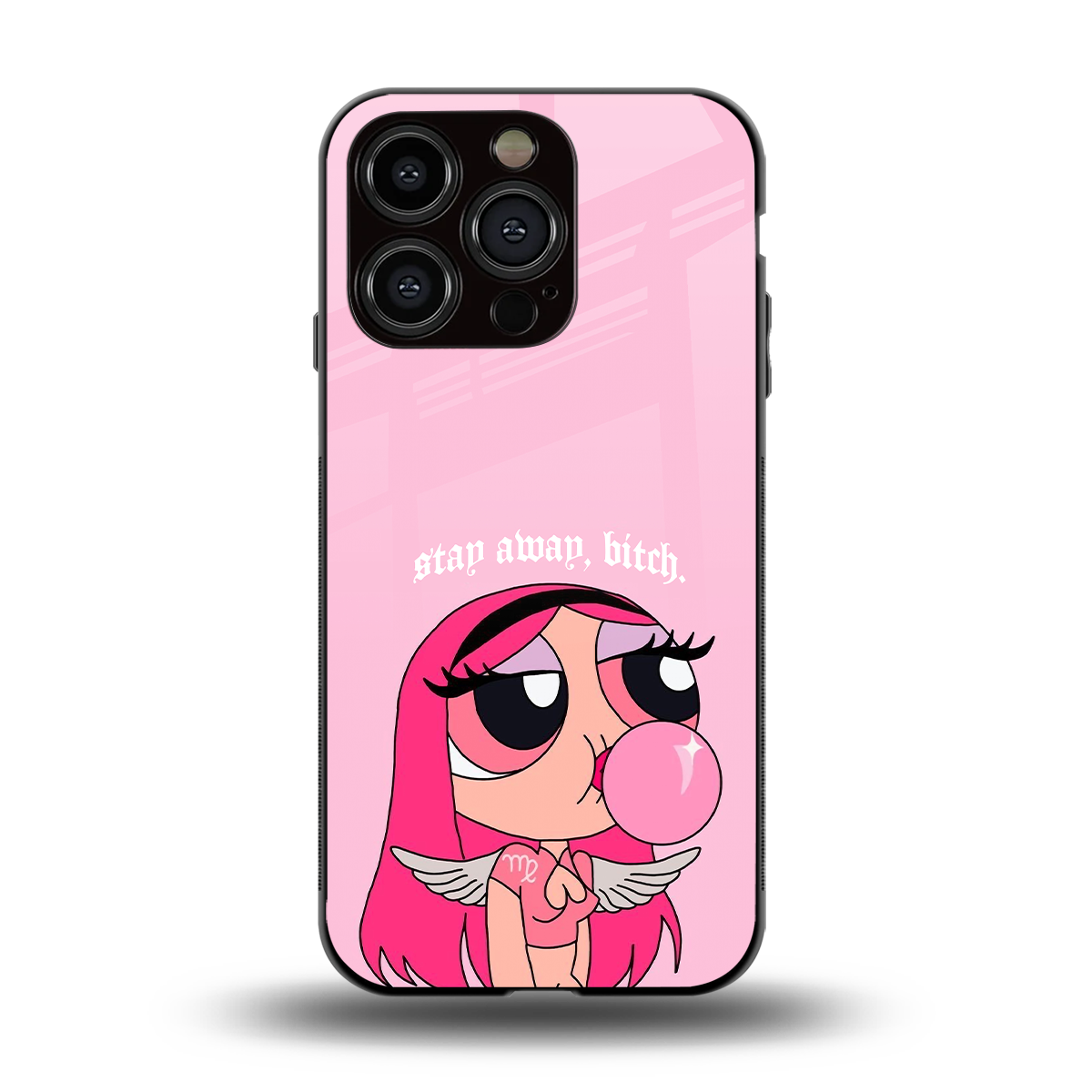 stay away back phone cover | glass case for iphone 15 pro