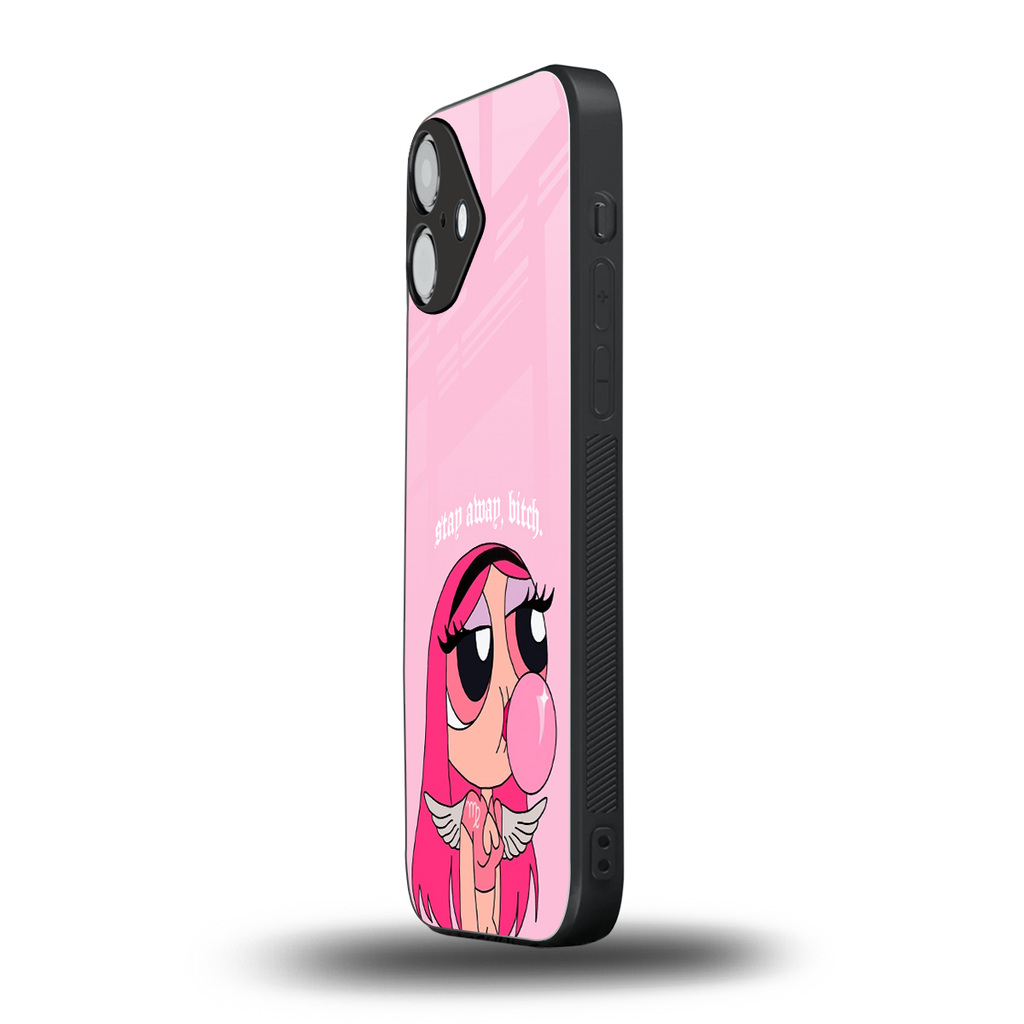stay away back phone cover | glass case for iphone 16 plus