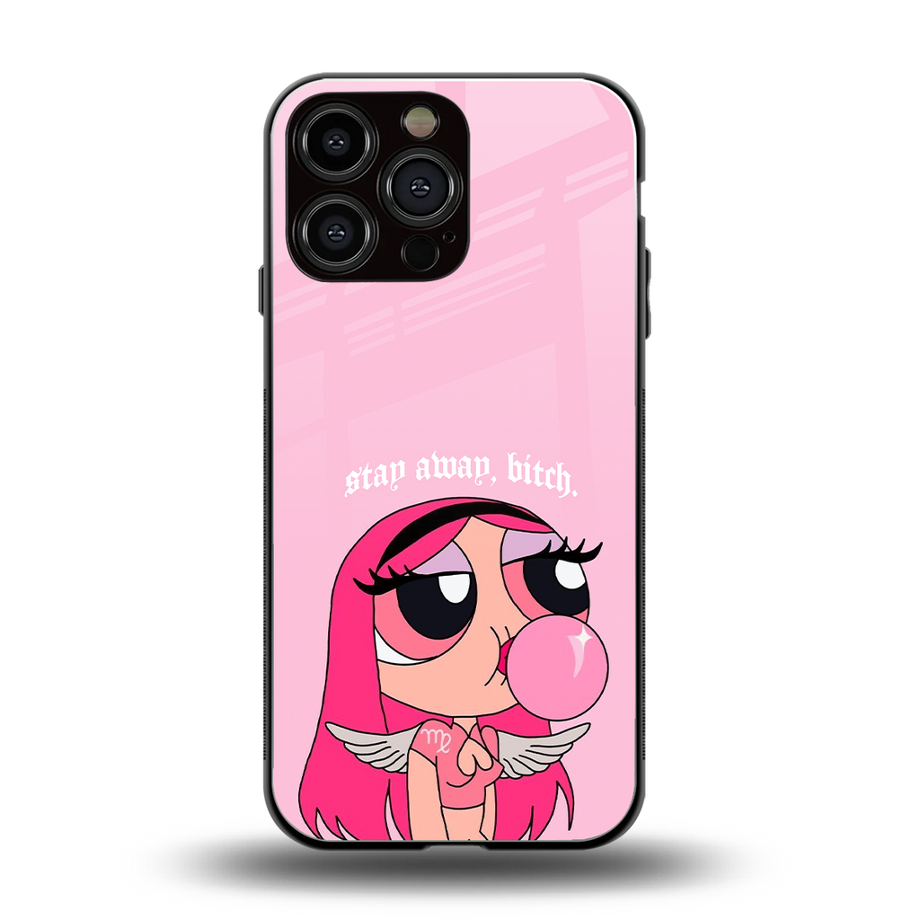 stay away back phone cover | glass case for iphone 16 pro max