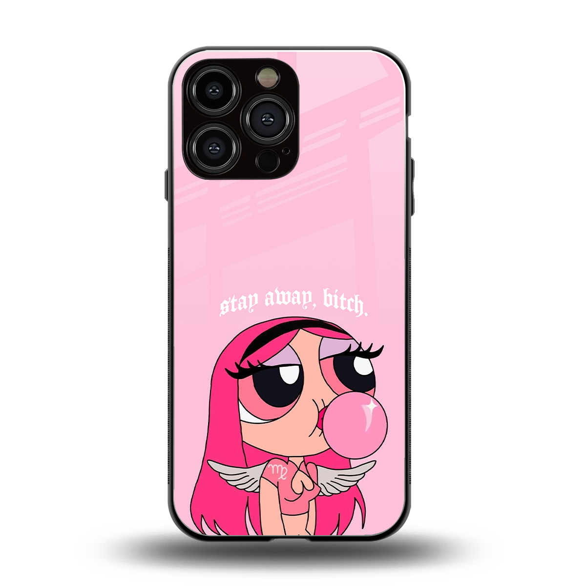 stay away back phone cover | glass case for iphone 16 pro max