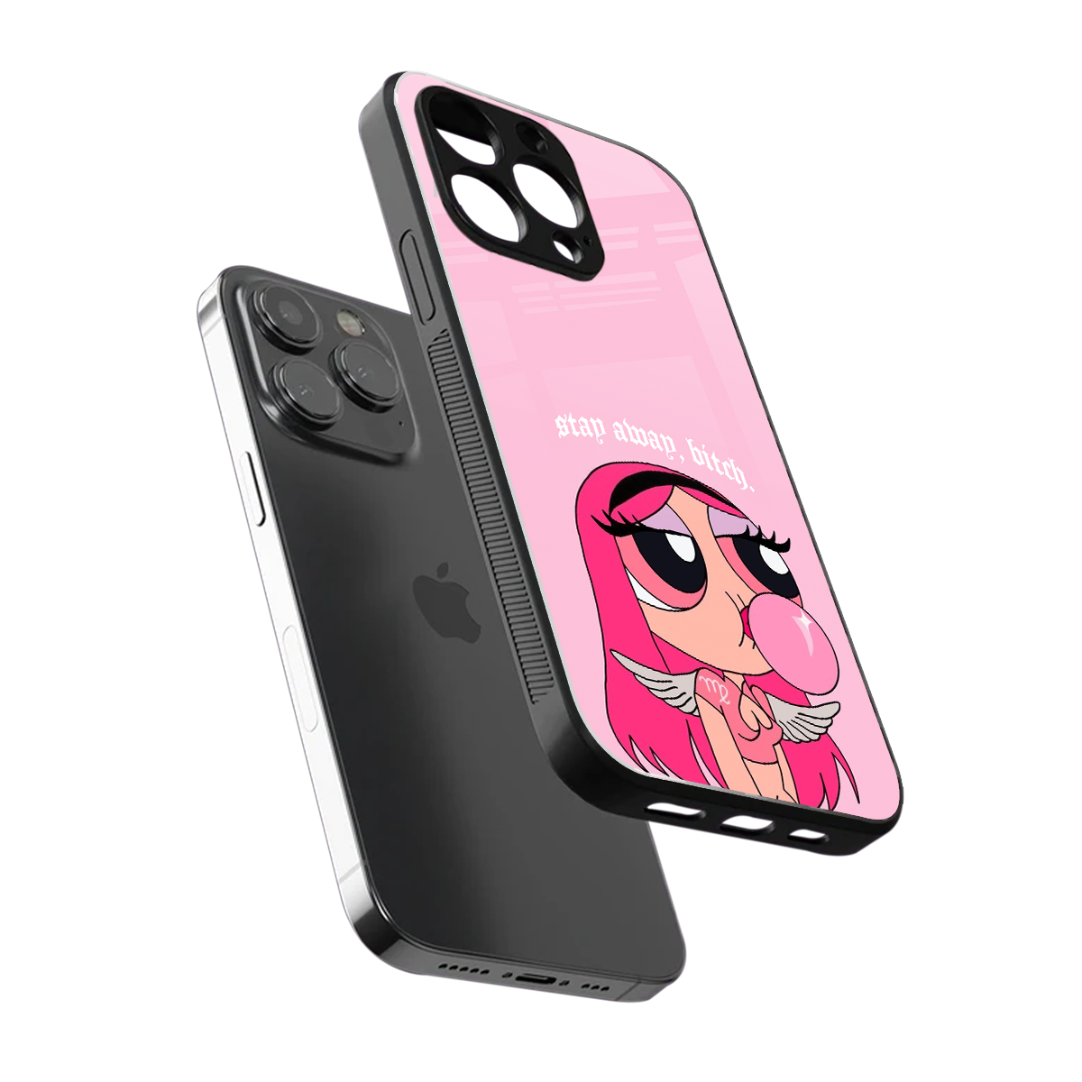 stay away back phone cover | glass case for iphone 16 pro max