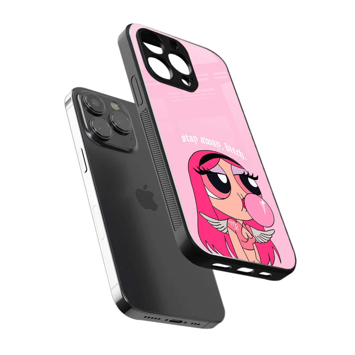 stay away back phone cover | glass case for iphone 16 pro