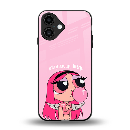 stay away back phone cover | glass case for iphone 16
