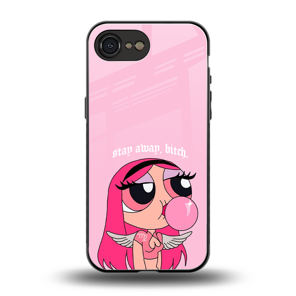 stay away back phone cover | glass case for iphone 16e