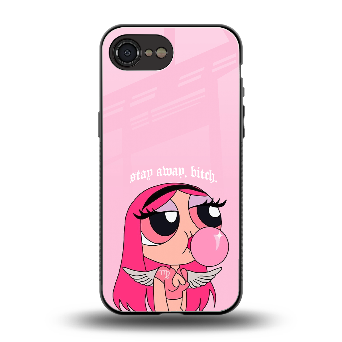 stay away back phone cover | glass case for iphone 16e