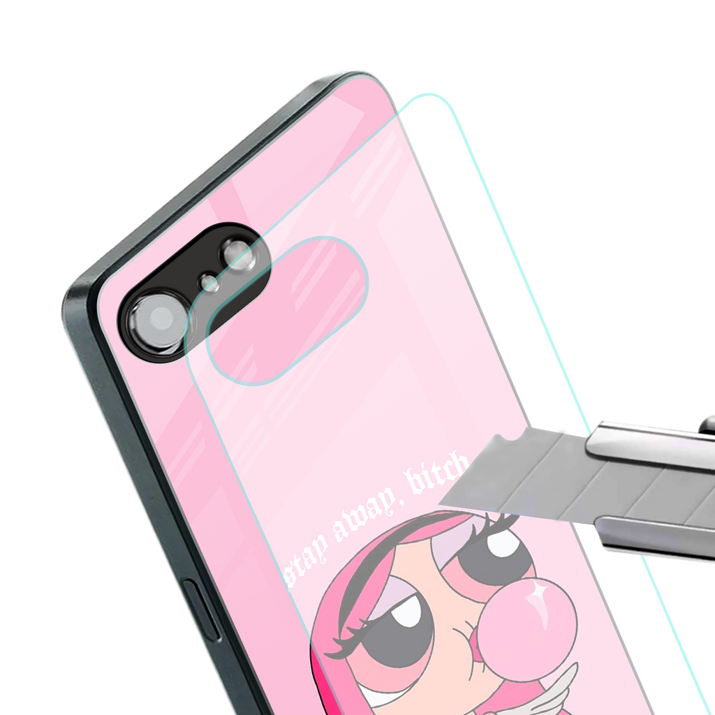 stay away back phone cover | glass case for iphone 16e