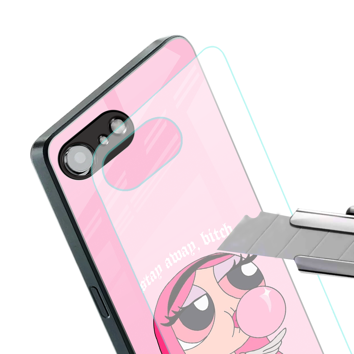 stay away back phone cover | glass case for iphone 16e