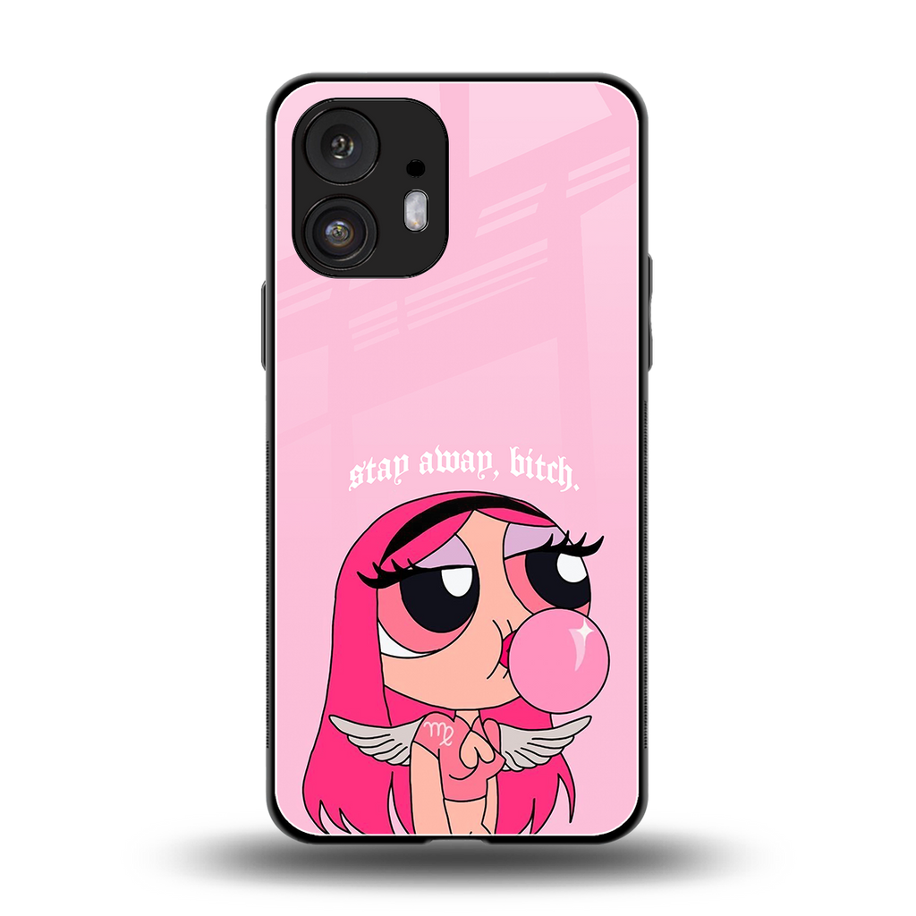 stay away back phone cover | glass case for nothing phone 2