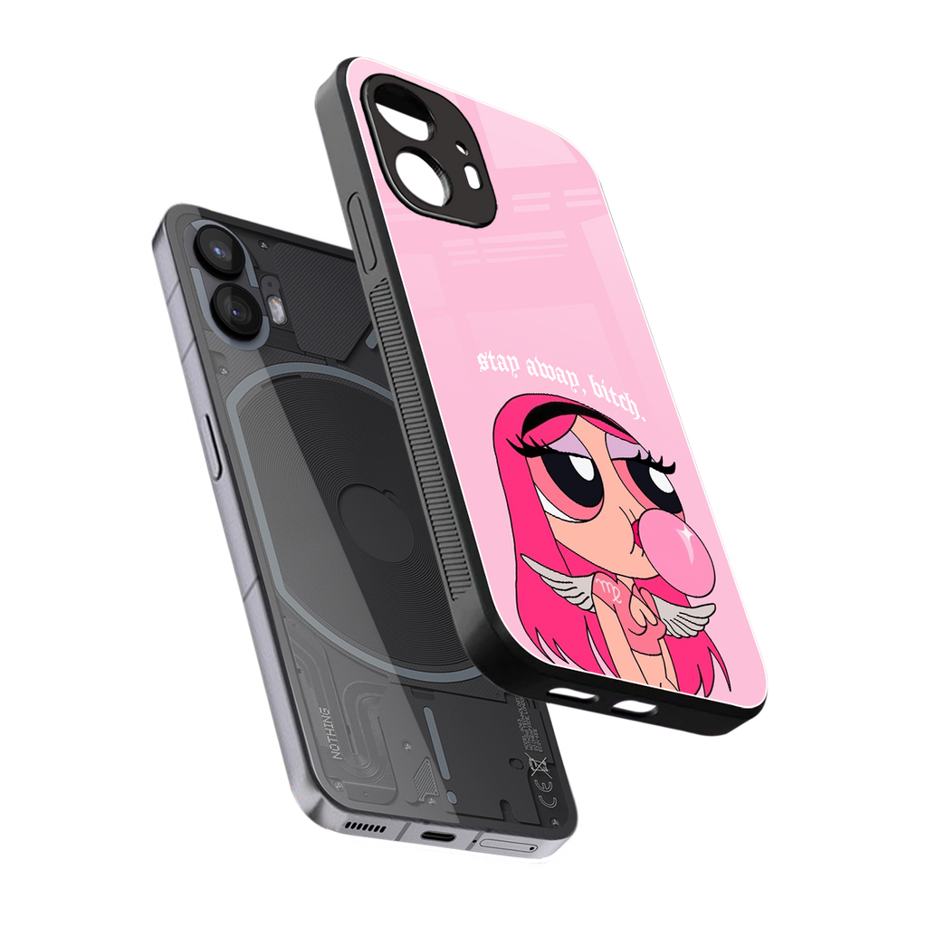 stay away back phone cover | glass case for nothing phone 2